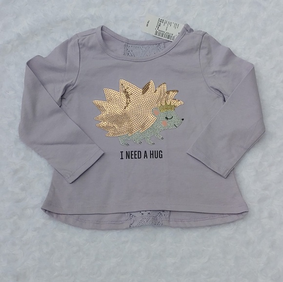 The Children's Place Other - Children's Place Hedgehog Purple Lace Hug Shirt